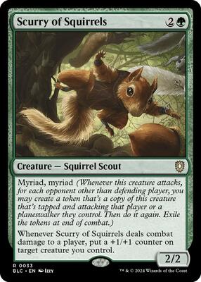Scurry of Squirrels card from Commander: Bloomburrow