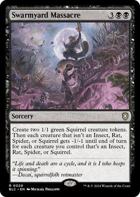 Swarmyard Massacre card from Commander: Bloomburrow
