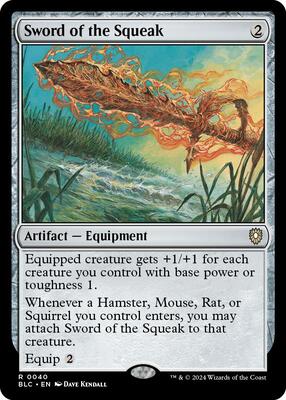 Sword of the Squeak card from Commander: Bloomburrow