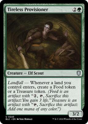 Tireless Provisioner card from Commander: Bloomburrow