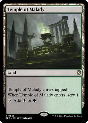 Temple of Malady card from Commander: Bloomburrow