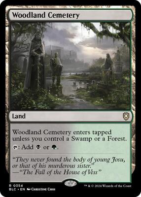 Woodland Cemetery card from Commander: Bloomburrow