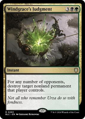 Windgrace's Judgment card from Commander: Bloomburrow