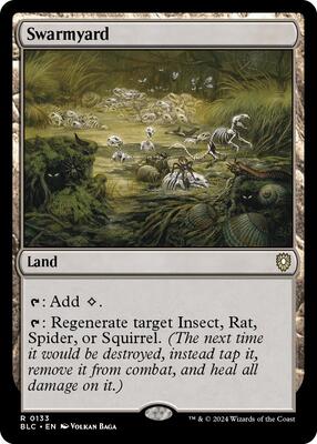Swarmyard card from Commander: Bloomburrow