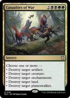 Casualties of War card from Commander: Bloomburrow