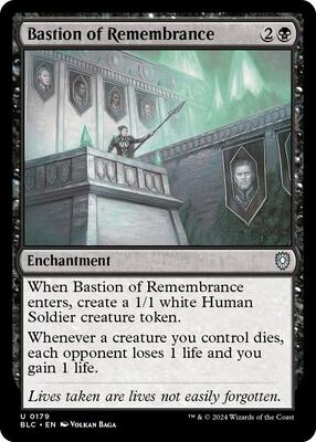 Bastion of Remembrance card from Commander: Bloomburrow