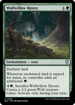 Wolfwillow Haven card from Commander: Bloomburrow