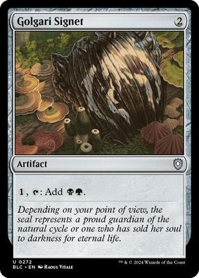 Golgari Signet card from Commander: Bloomburrow