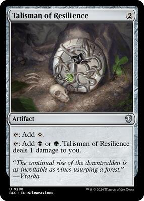 Talisman of Resilience card from Commander: Bloomburrow