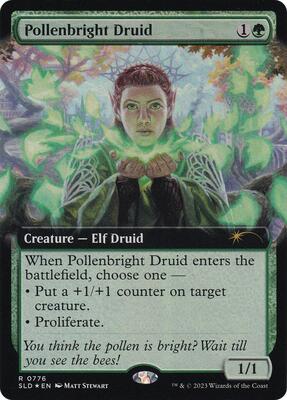 Pollenbright Druid (Extended Art) card from Secret Lair Drop Series