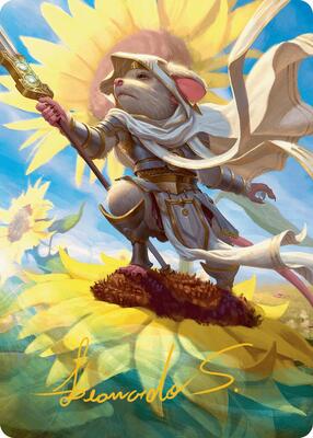 Elspeth, Sun's Champion Art Card (Gold-Stamped Signature) card from Art Series: Bloomburrow