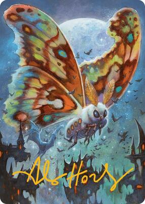 Luminous Broodmoth Art Card (Gold-Stamped Signature) card from Art Series: Bloomburrow