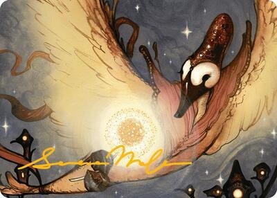 Salvation Swan Art Card (Gold-Stamped Signature) card from Art Series: Bloomburrow