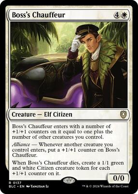 Boss's Chauffeur card from Commander: Bloomburrow
