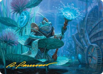 Dour Port-Mage Art Card (Gold-Stamped Signature) card from Art Series: Bloomburrow