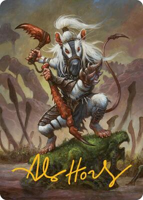 Ink-Eyes, Servant of Oni Art Card (Gold-Stamped Signature) card from Art Series: Bloomburrow