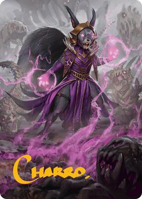 Liliana of the Dark Realms Art Card (Gold-Stamped Signature) card from Art Series: Bloomburrow
