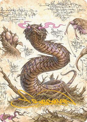 Rottenmouth Viper Art Card (Gold-Stamped Signature) card from Art Series: Bloomburrow