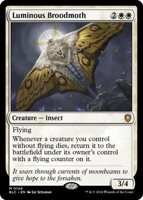 Luminous Broodmoth card from Commander: Bloomburrow