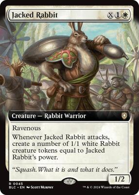 Jacked Rabbit (Extended Art) card from Commander: Bloomburrow