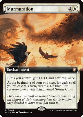 Murmuration (Extended Art) card from Commander: Bloomburrow