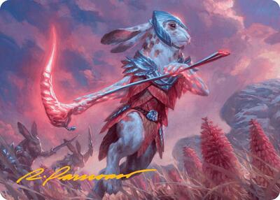 Baylen, the Haymaker Art Card (Gold-Stamped Signature) card from Art Series: Bloomburrow
