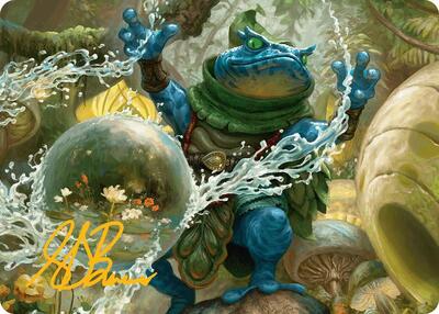 Pond Prophet Art Card (Gold-Stamped Signature) card from Art Series: Bloomburrow
