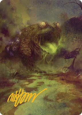 The Gitrog Monster Art Card (Gold-Stamped Signature) card from Art Series: Bloomburrow
