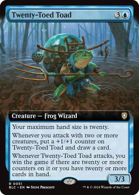 Twenty-Toed Toad (Extended Art) card from Commander: Bloomburrow