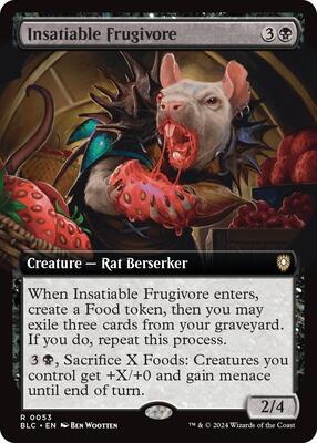 Insatiable Frugivore (Extended Art) card from Commander: Bloomburrow