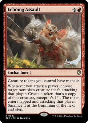 Echoing Assault card from Commander: Bloomburrow