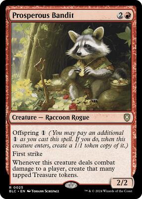 Prosperous Bandit card from Commander: Bloomburrow