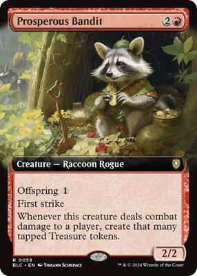 Prosperous Bandit (Extended Art) card from Commander: Bloomburrow