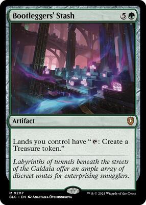 Bootleggers' Stash card from Commander: Bloomburrow