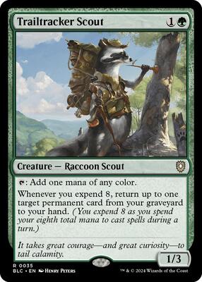 Trailtracker Scout card from Commander: Bloomburrow