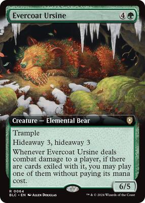 Evercoat Ursine (Extended Art) card from Commander: Bloomburrow