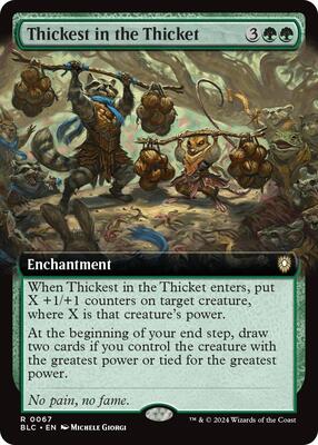 Thickest in the Thicket (Extended Art) card from Commander: Bloomburrow