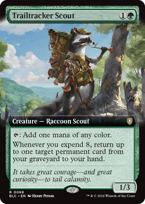 Trailtracker Scout (Extended Art) card from Commander: Bloomburrow