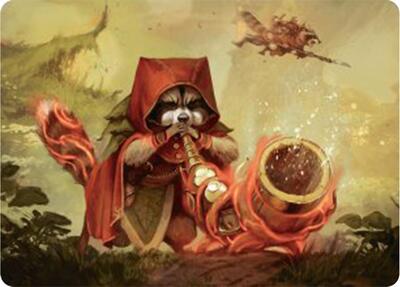 Raccoon Rallier Art Card card from Art Series: Bloomburrow