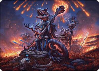Valley Flamecaller Art Card card from Art Series: Bloomburrow