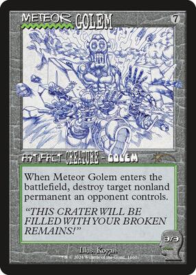 Meteor Golem (1660) card from Secret Lair Drop Series