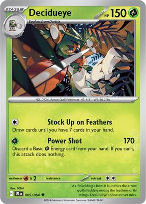 Decidueye card from SV: Shrouded Fable