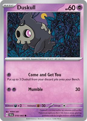 Duskull - 018/064 card from SV: Shrouded Fable