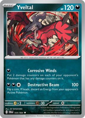 Yveltal card from SV: Shrouded Fable