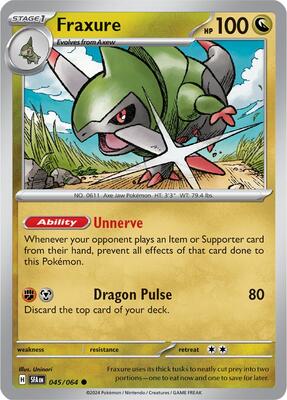 Fraxure - 045/064 card from SV: Shrouded Fable