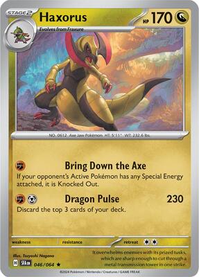 Haxorus card from SV: Shrouded Fable