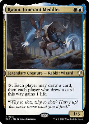 Kwain, Itinerant Meddler card from Commander: Bloomburrow