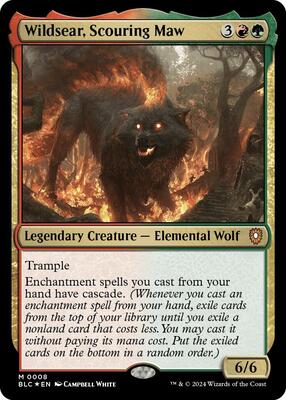 Wildsear, Scouring Maw card from Commander: Bloomburrow