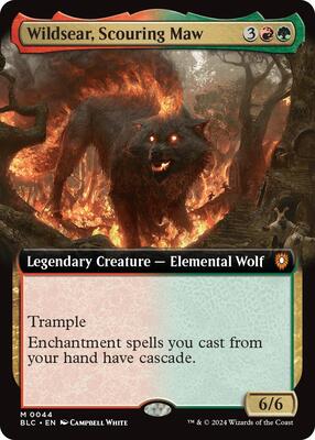 Wildsear, Scouring Maw (Extended Art) card from Commander: Bloomburrow