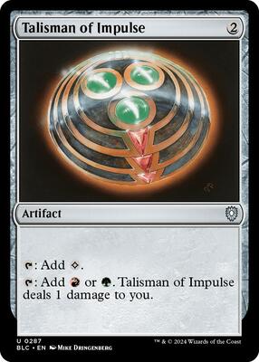 Talisman of Impulse card from Commander: Bloomburrow
